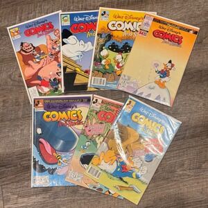 Walt Disney's Comics &‎ Stories Lot x7 VTG Comic Books All Boarded Outstanding